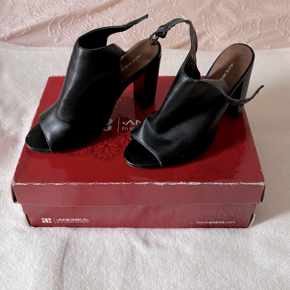 Andrea Black Shoes, Size 7 1/2